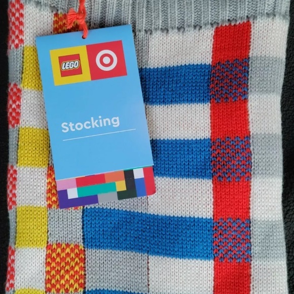 LEGO Target Christmas Stocking Block Stripe Sweater Knit Holiday 2021 Exclusive - Picture 4 of 4